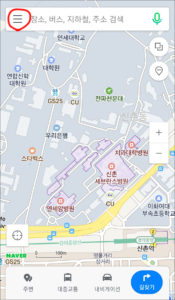 naver map　言語設定