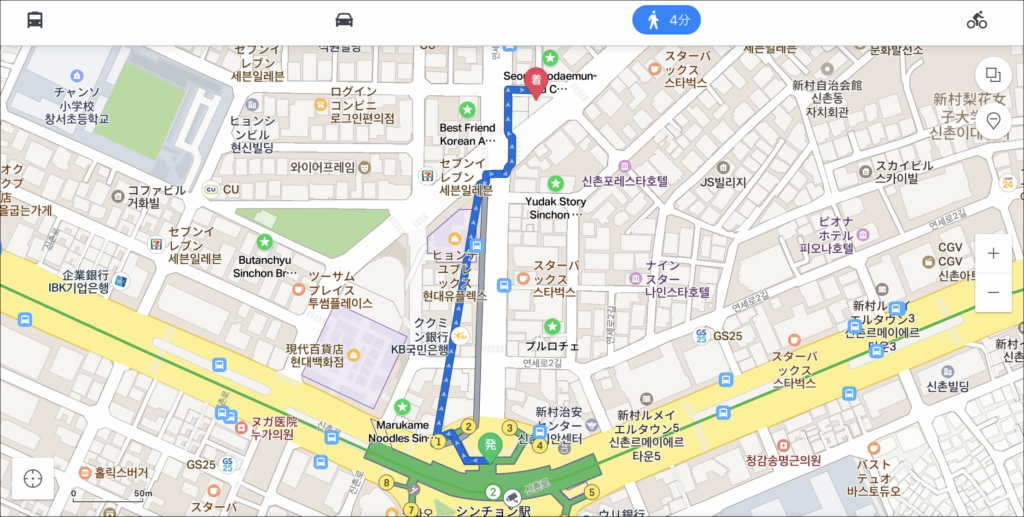 本粥&ビビンバcafe　新村　地図